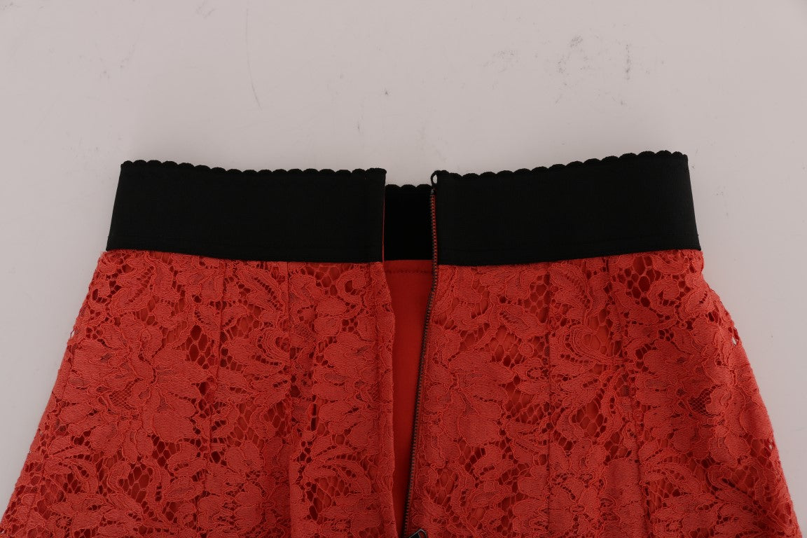 Dolce & Gabbana Orange Macramé Lace Pencil Skirt - PreLoved & Luxe