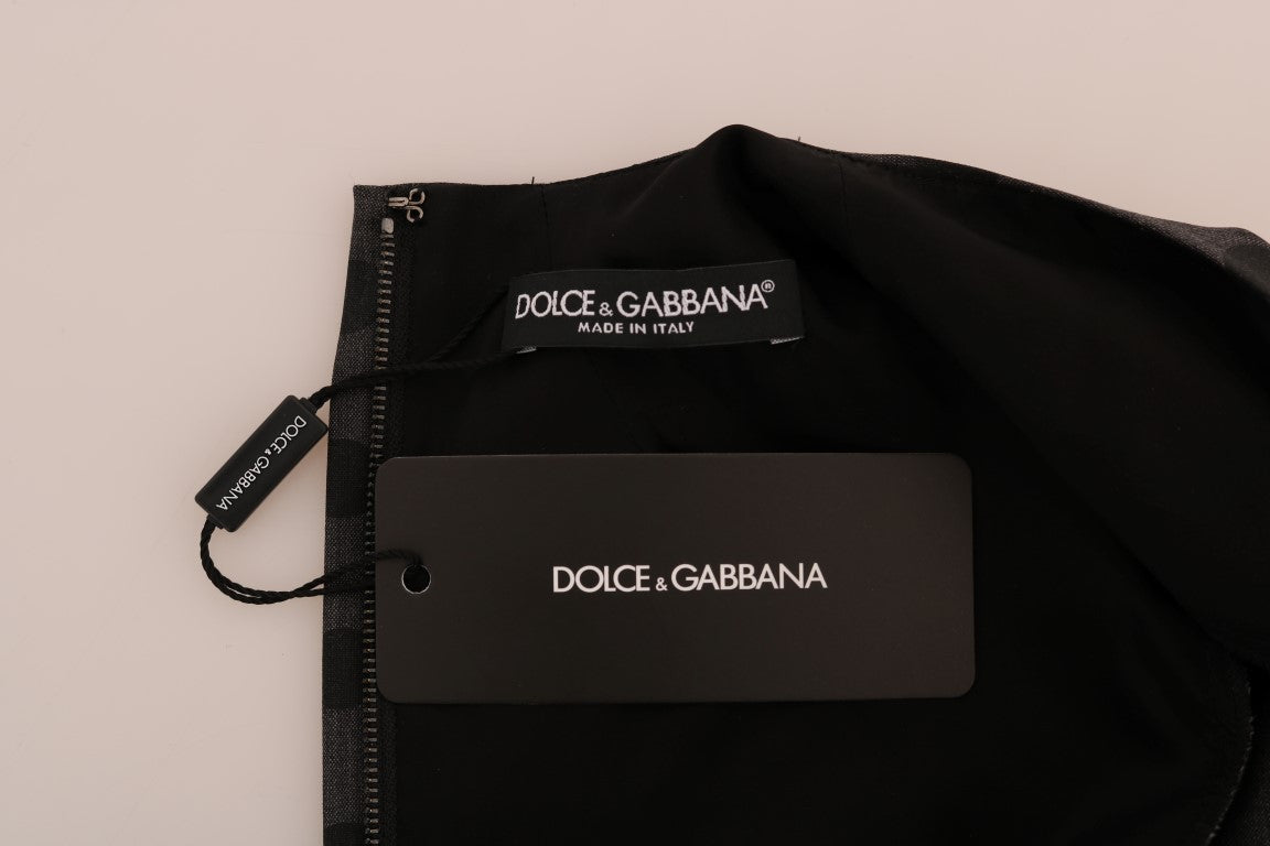 Dolce & Gabbana Gray Polka Dotted Wool Stretch Dress - PreLoved & Luxe