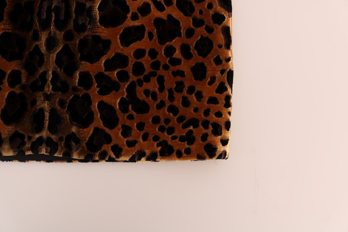 Dolce & Gabbana Brown Leopard Print Silk Sheath Dress - PreLoved & Luxe