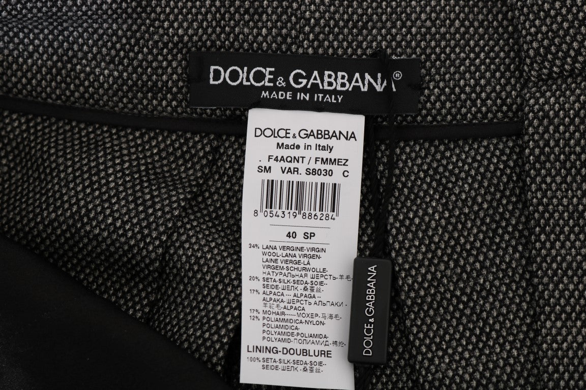 Dolce & Gabbana Gray Wool High Waist Mini Shorts - PreLoved & Luxe