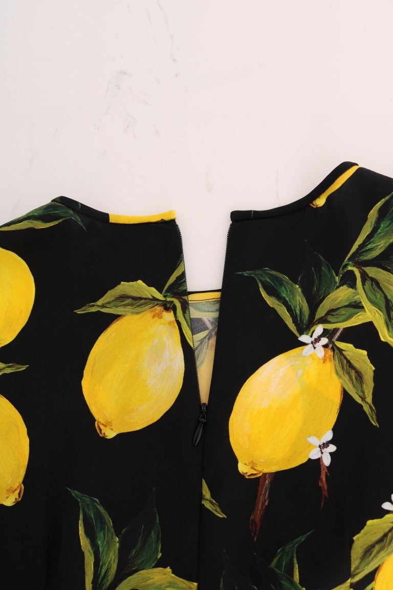 Dolce & Gabbana Multicolor Lemon Silk Stretch T-Shirt - PreLoved & Luxe