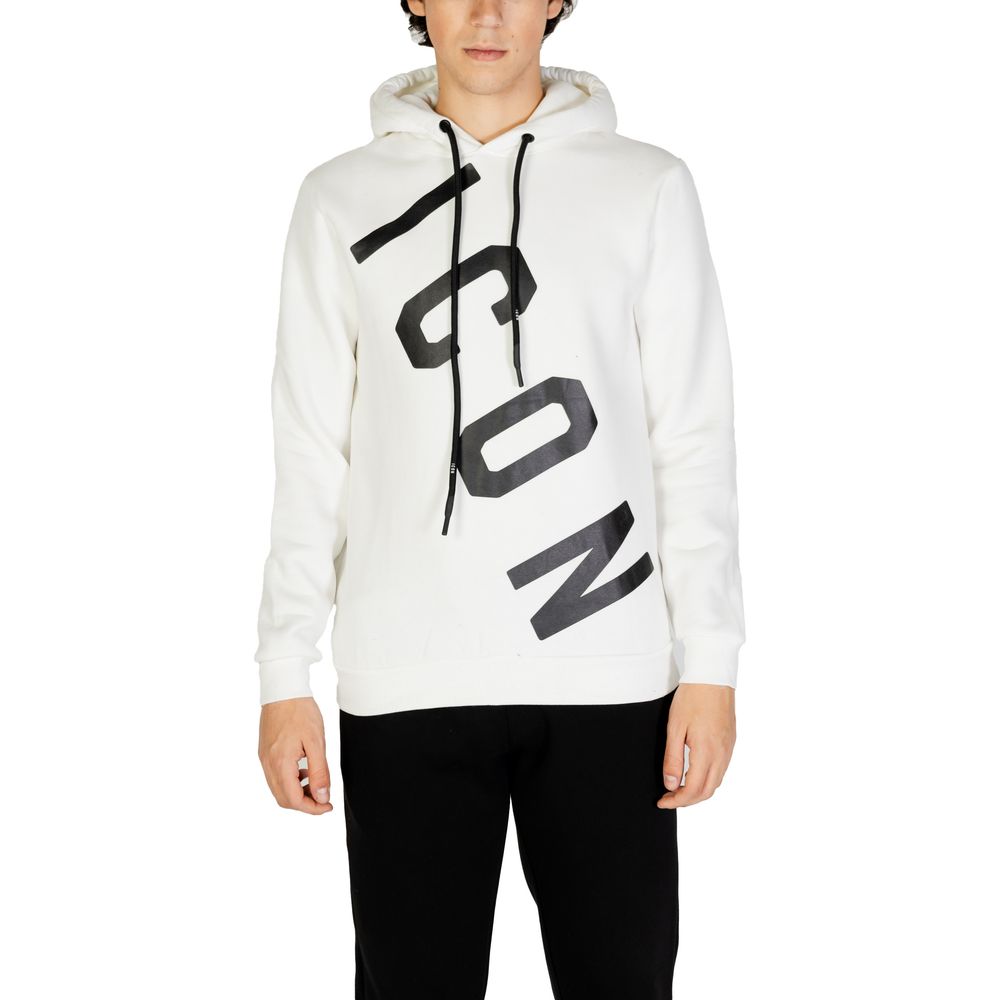 Icon White Cotton Hoodie