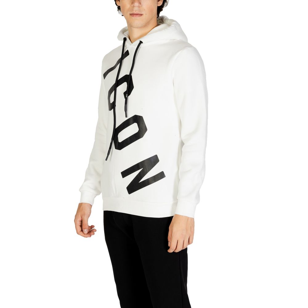 Icon White Cotton Hoodie