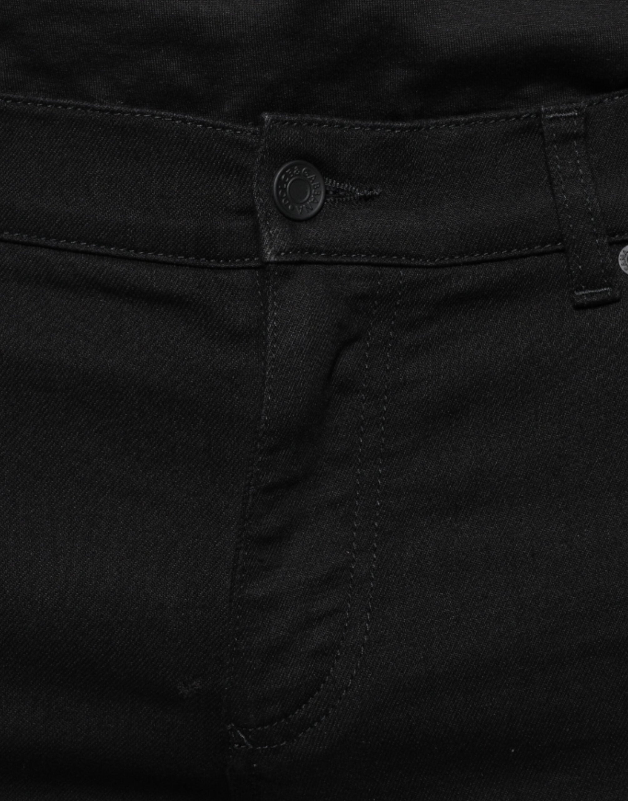 Pre-Owned Dolce & Gabbana Black Cotton Stretch Skinny Men Denim Jeans
