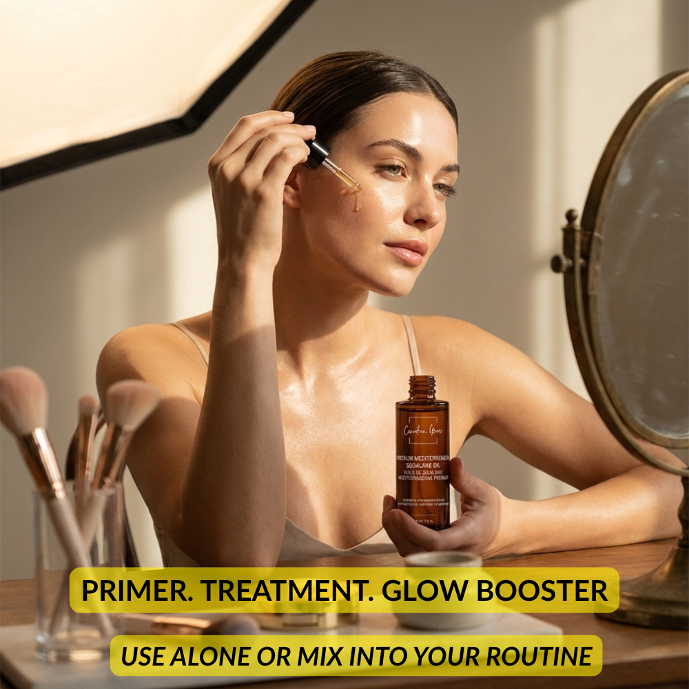 Canadian Grace Premium Mediterranean Squalane Oil | Pre-Makeup Ritual Oil for Smooth, Hydrated Skin