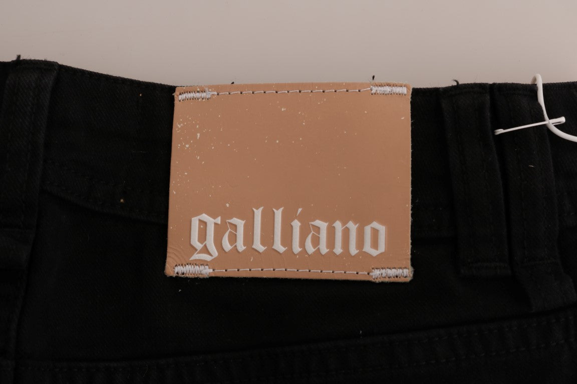John Galliano Black Cotton Denim Stretch Regular Fit Jeans - PreLoved & Luxe