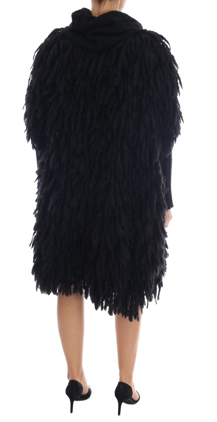 Dolce & Gabbana Black Fringes Wool Pullover Sweater - PreLoved & Luxe