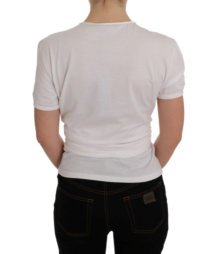 Dolce & Gabbana White Cotton Silk T-Shirt - PreLoved & Luxe