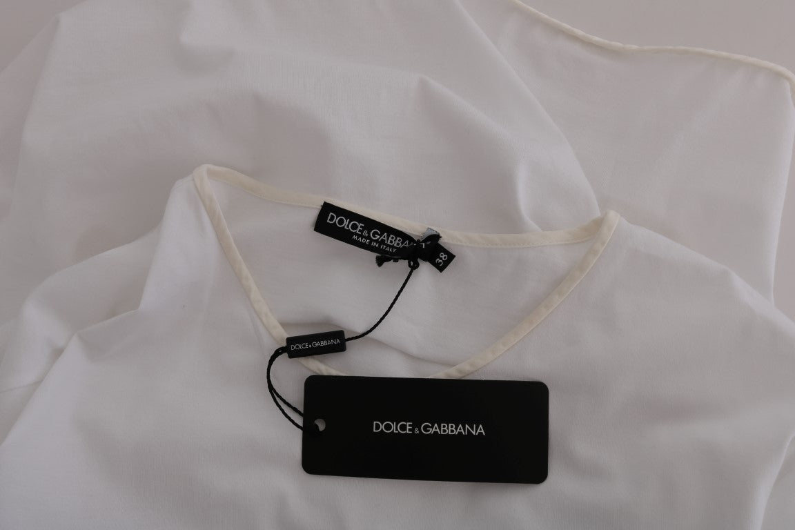 Dolce & Gabbana White Cotton Silk T-Shirt - PreLoved & Luxe