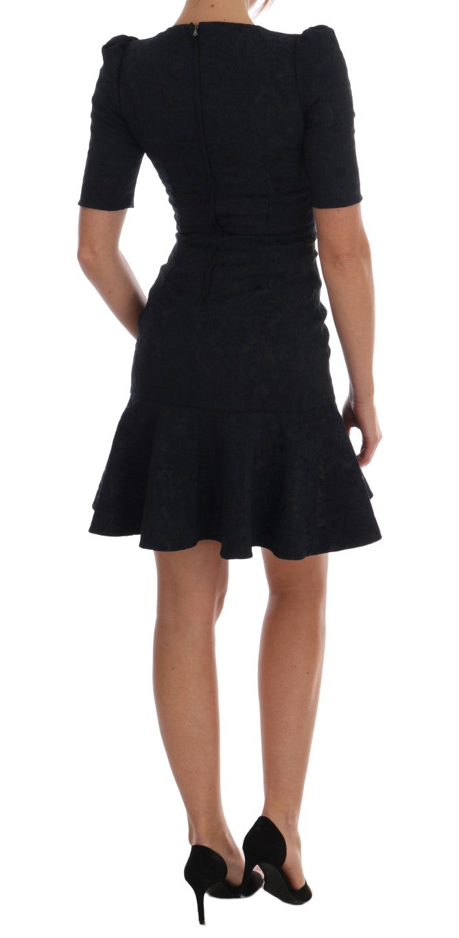Dolce & Gabbana Black Blue Flare Mini Dress - PreLoved & Luxe