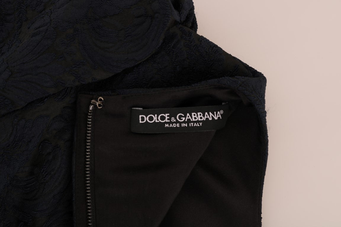 Dolce & Gabbana Black Blue Flare Mini Dress - PreLoved & Luxe