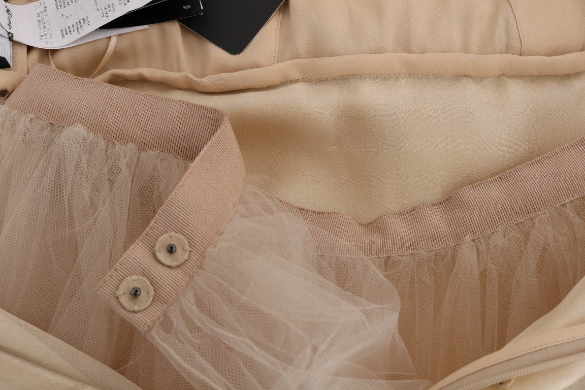 Dolce & Gabbana Gold Silk Crystal Embellished Dress - PreLoved & Luxe