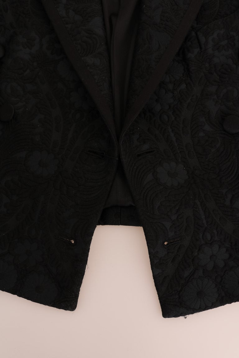 Dolce & Gabbana Black Brocade Blazer Jacket - PreLoved & Luxe