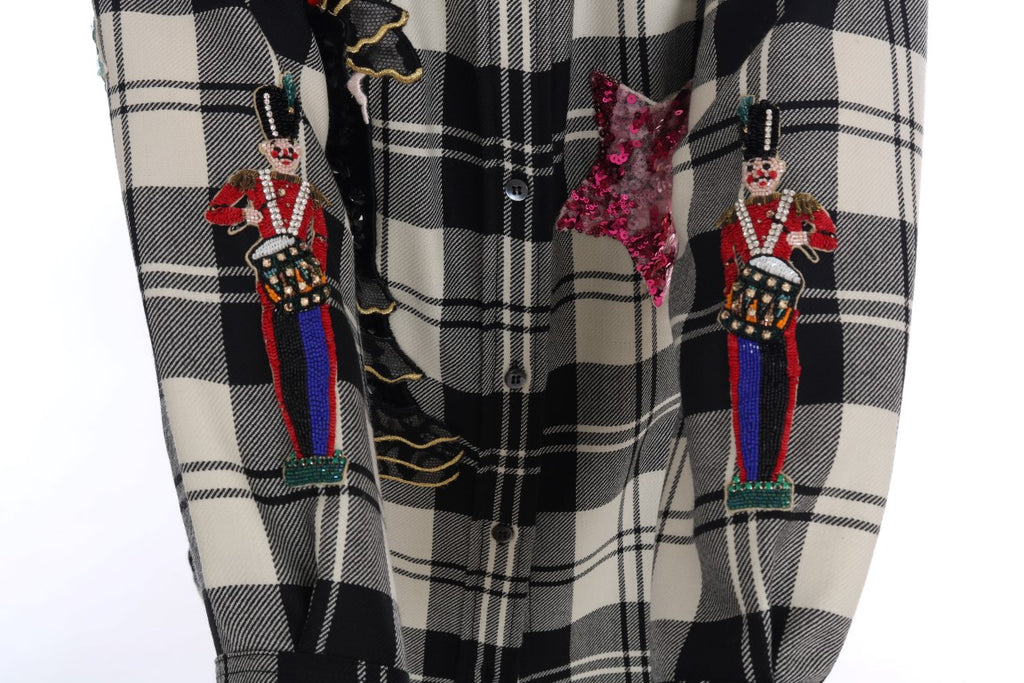 Dolce & Gabbana Black White Fairy Tale Crystal Shirt - PreLoved & Luxe