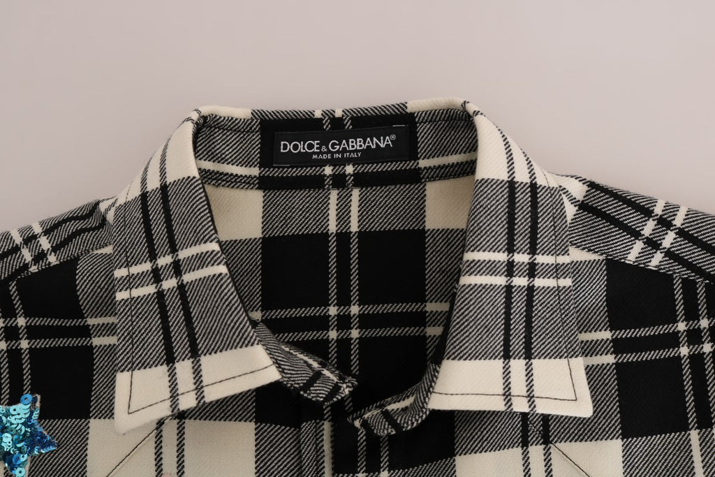 Dolce & Gabbana Black White Fairy Tale Crystal Shirt - PreLoved & Luxe