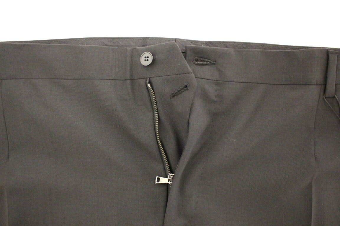 Dolce & Gabbana Black Wool Stretch Pleated Pants - PreLoved & Luxe