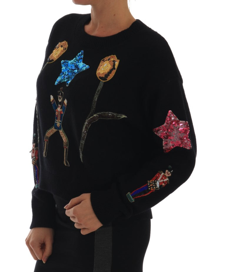 Dolce & Gabbana Fairy Tale Crystal Black Cashmere Sweater - PreLoved & Luxe