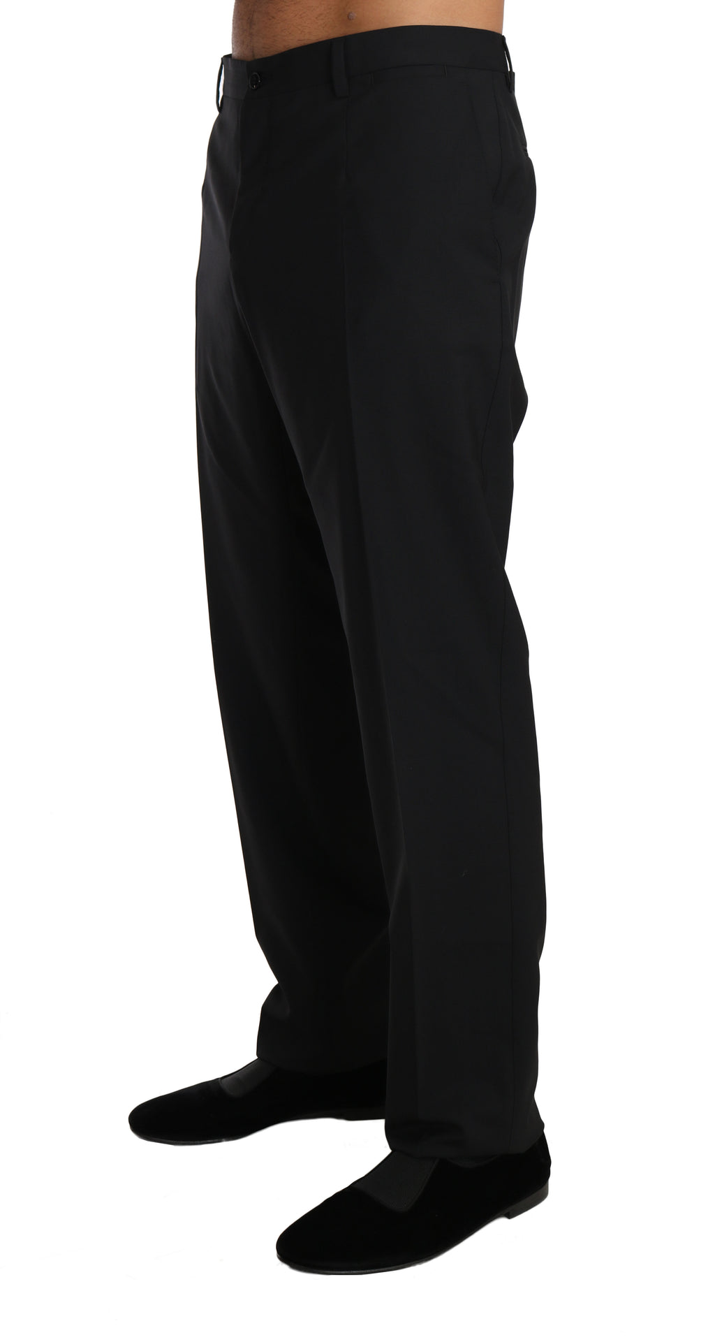 Dolce & Gabbana Black Wool Stretch Formal Trousers - PreLoved & Luxe