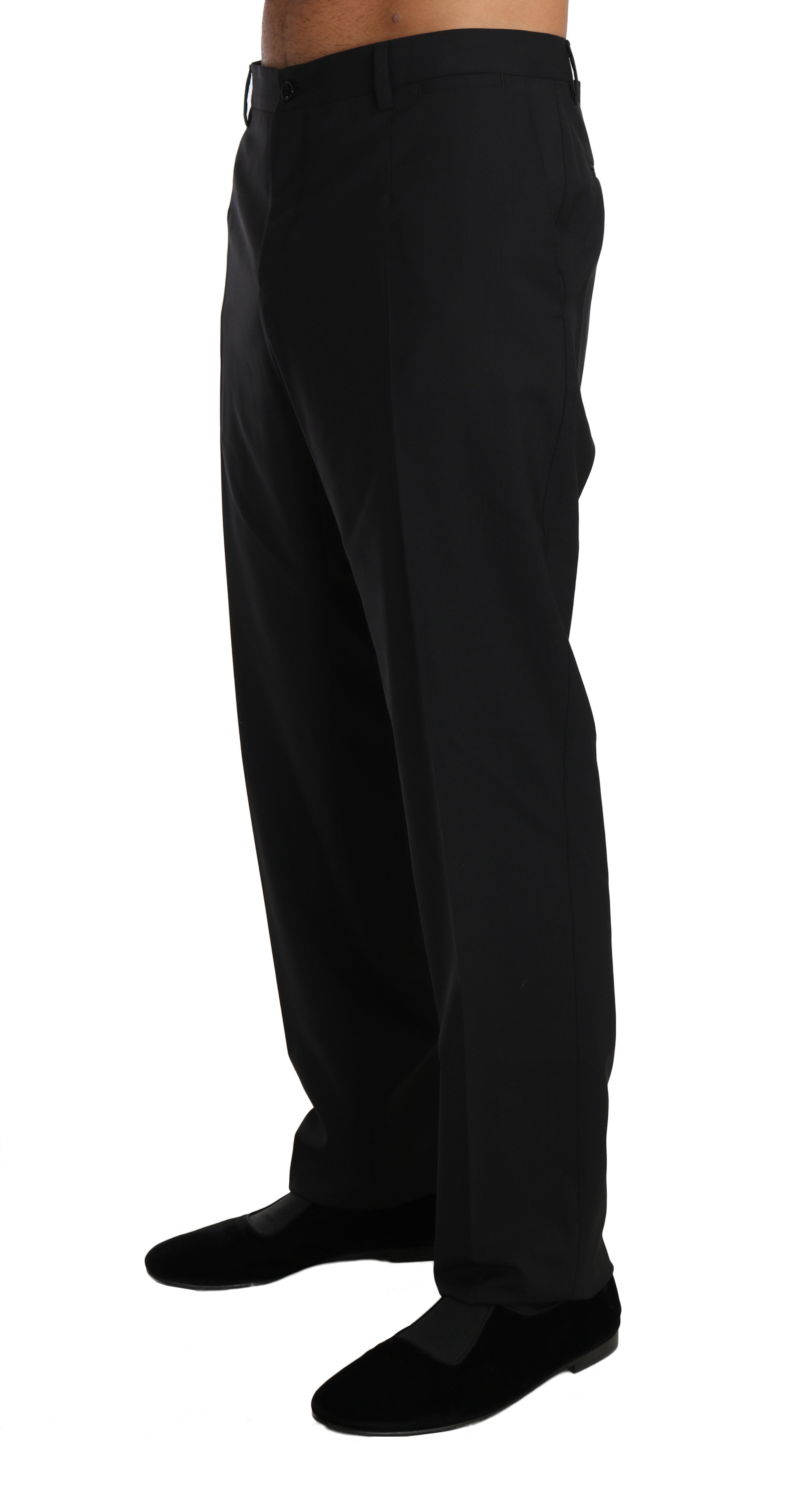 Dolce & Gabbana Black Wool Stretch Formal Trousers - PreLoved & Luxe