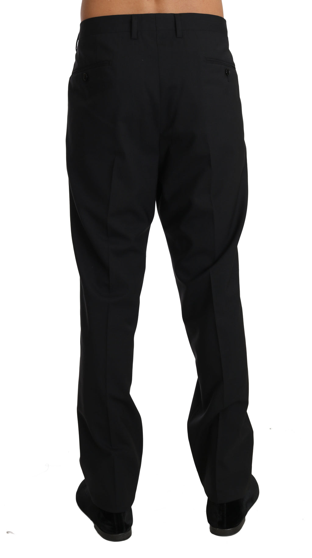 Dolce & Gabbana Black Wool Stretch Formal Trousers - PreLoved & Luxe