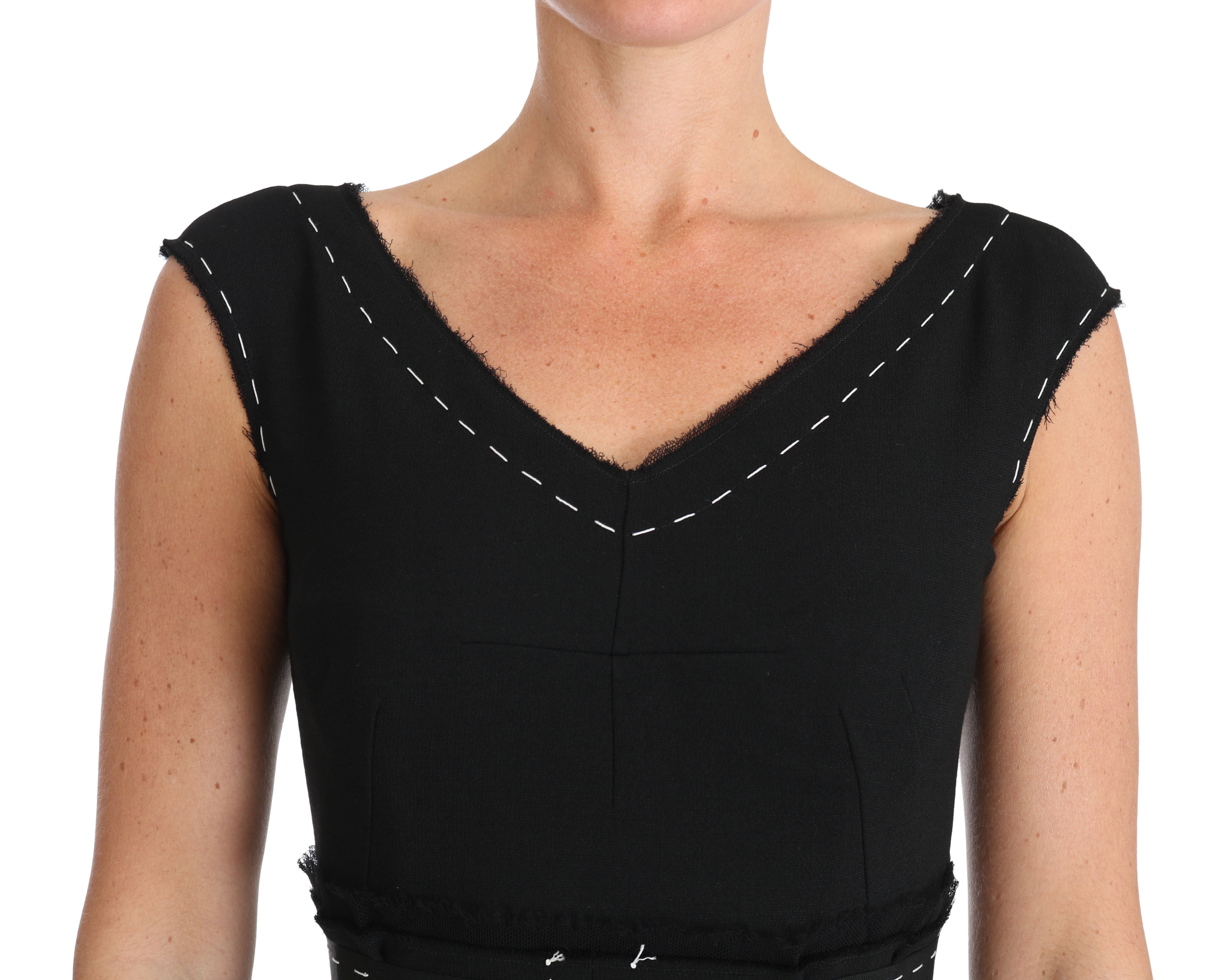 Dolce & Gabbana Black Wool Stretch A-line Sheath Dress - PreLoved & Luxe