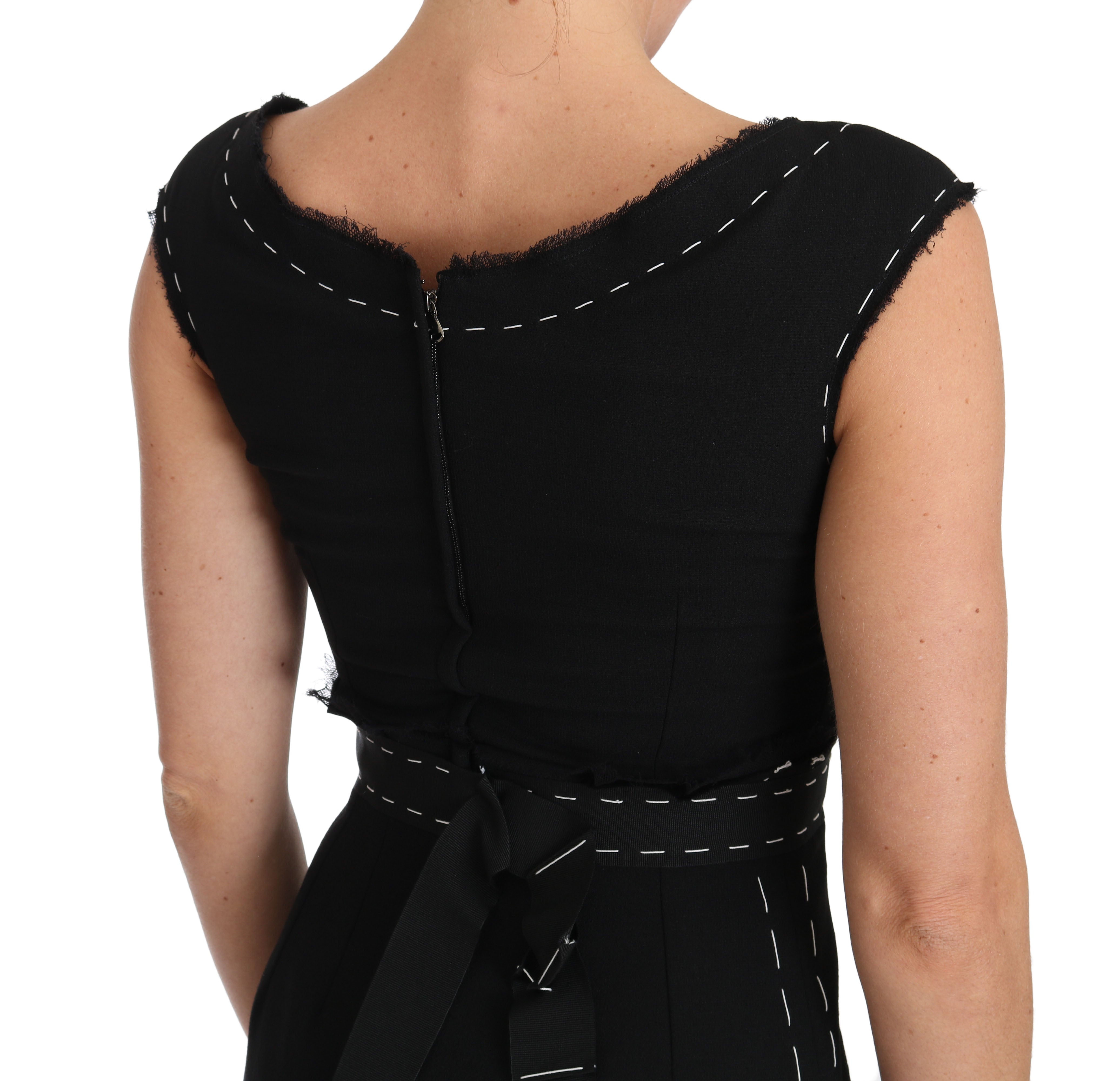 Dolce & Gabbana Black Wool Stretch A-line Sheath Dress - PreLoved & Luxe