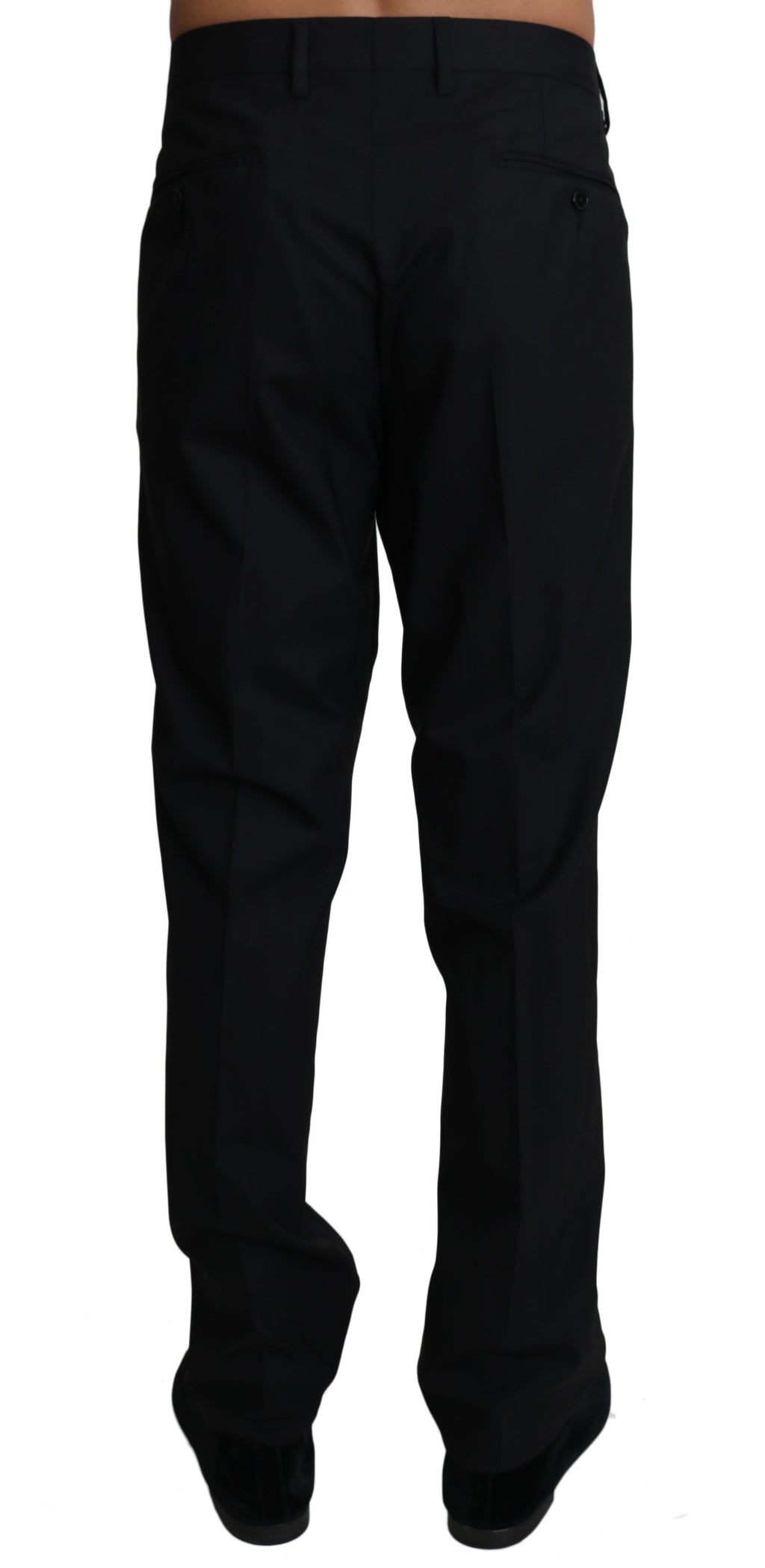 Dolce & Gabbana Black Wool Stretch Dress Trousers Pants - PreLoved & Luxe
