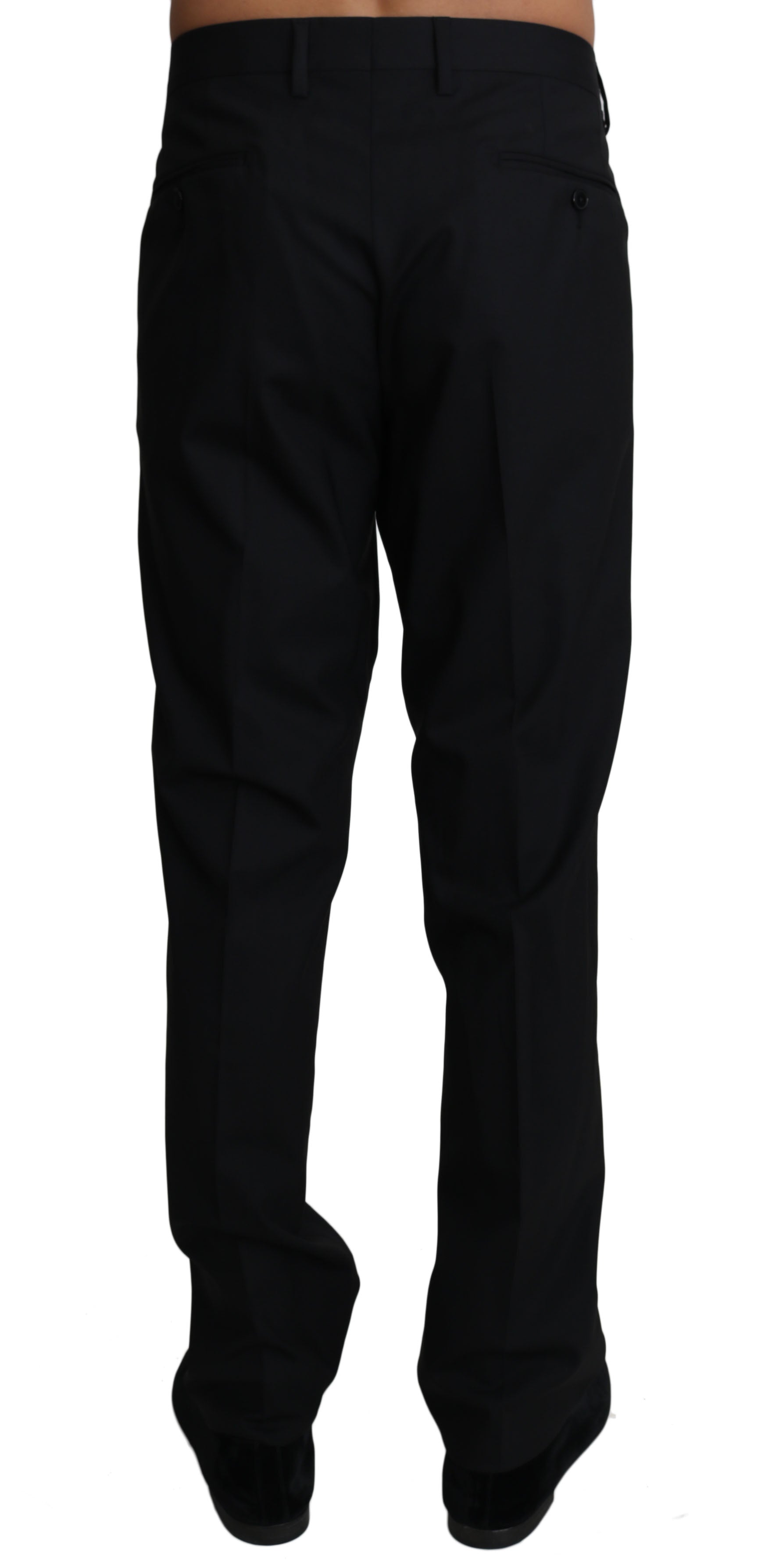Dolce & Gabbana Black Wool Stretch Dress Trousers Pants - PreLoved & Luxe