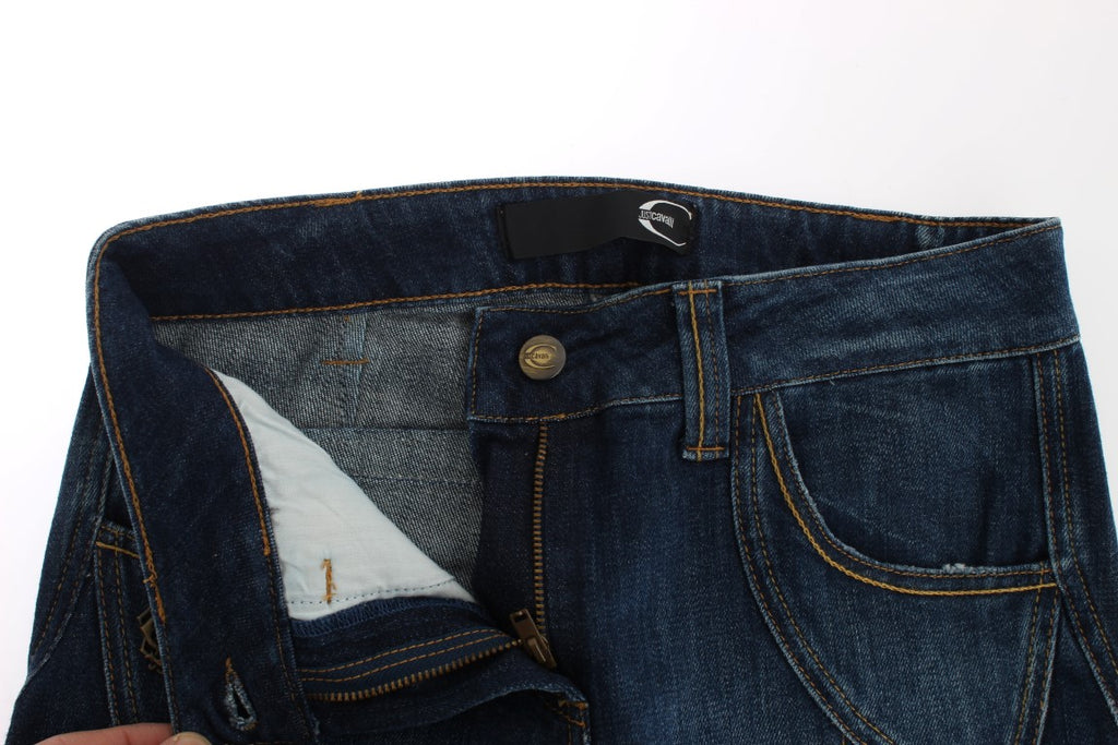 Cavalli Blue Cotton Stretch Low Waist Jeans - PreLoved & Luxe