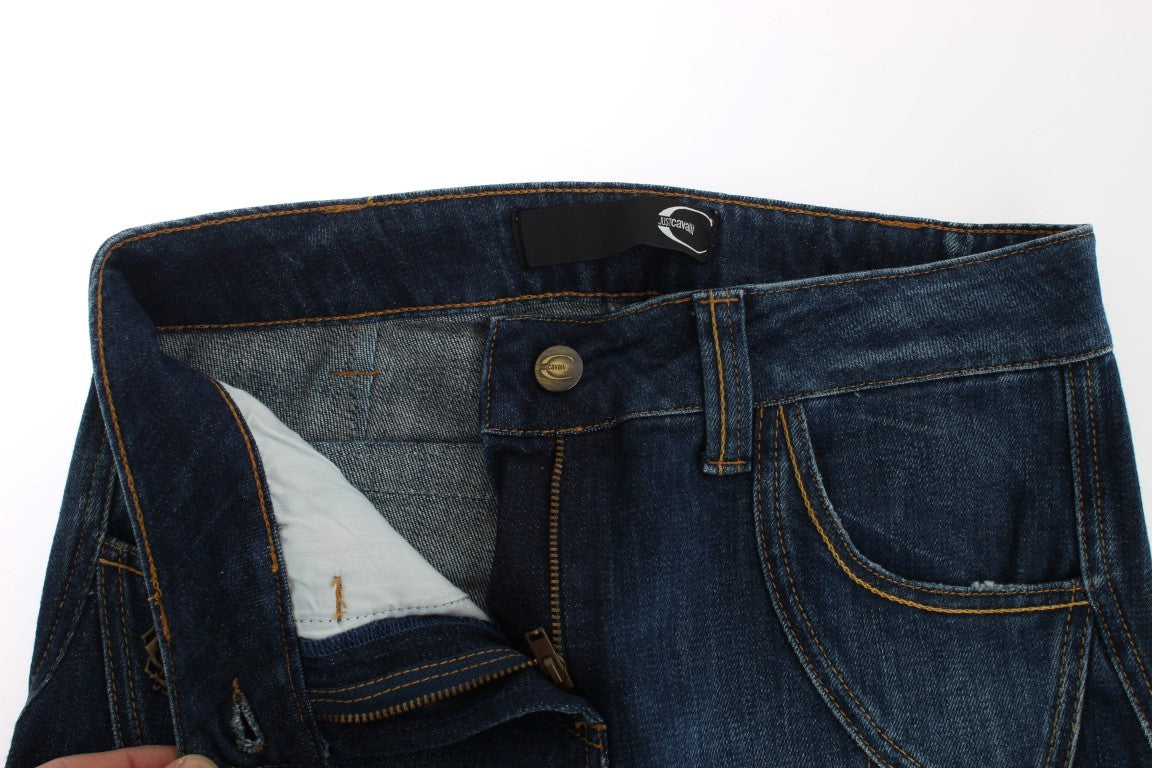Cavalli Blue Cotton Stretch Low Waist Jeans - PreLoved & Luxe