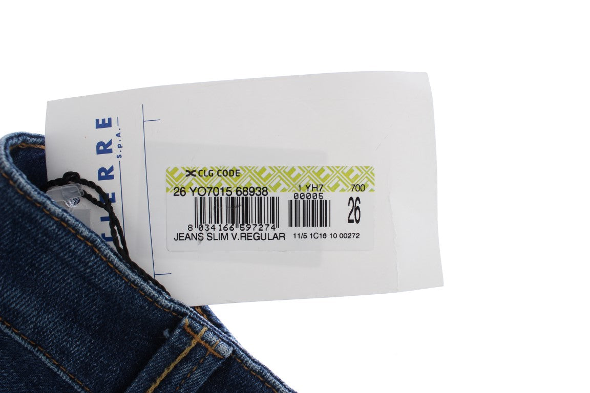 Cavalli Blue Cotton Stretch Low Waist Jeans - PreLoved & Luxe