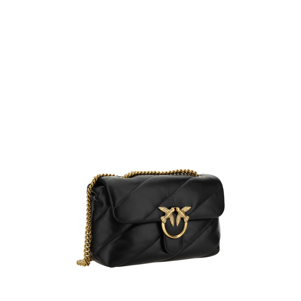 PINKO Black Lamb Shoulder Bag