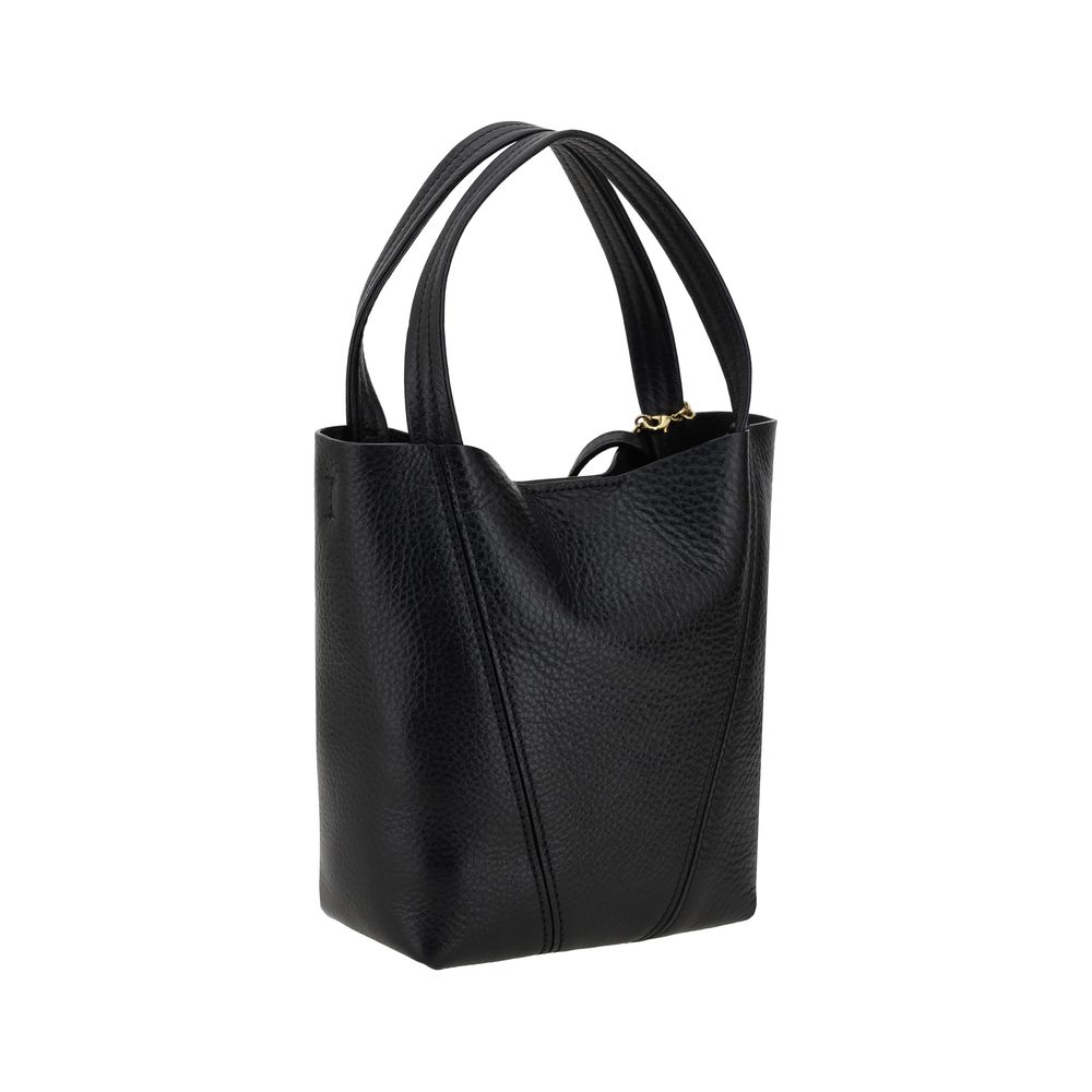 Chloé Black Leather Spin Shoulder Bag