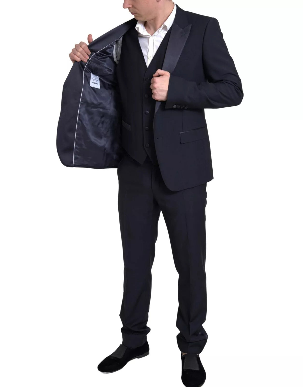 Dolce & Gabbana Blue 3 Piece Single Breasted MARTINI Suit