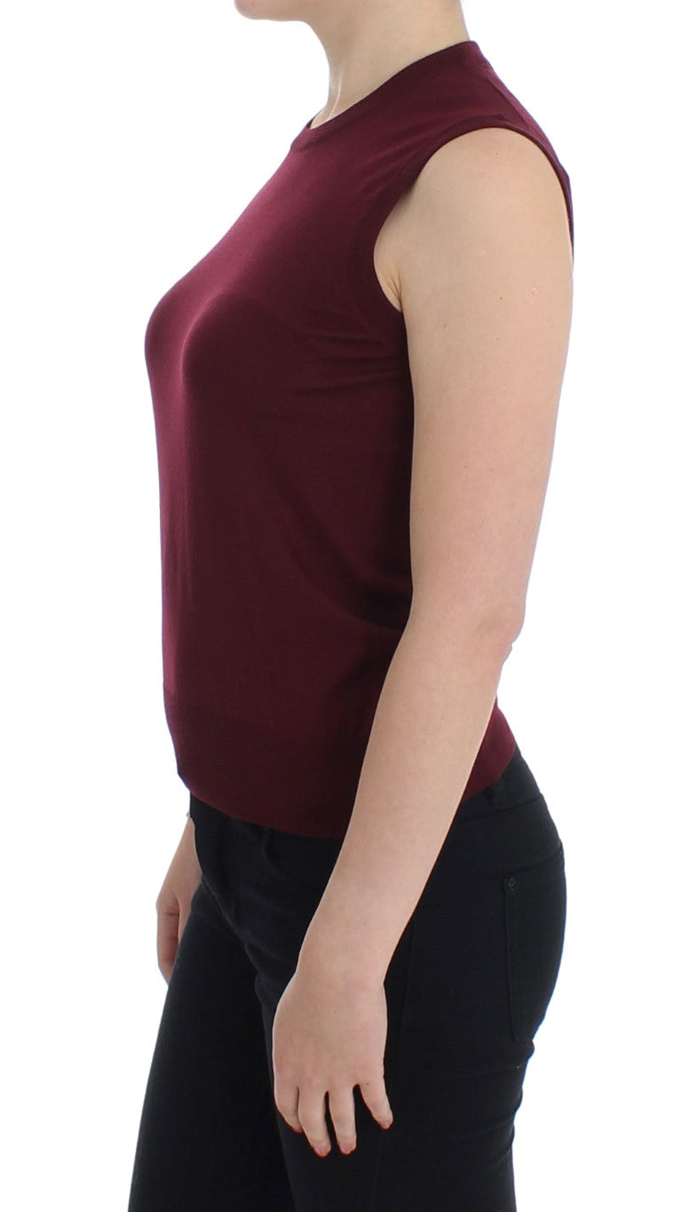 Dolce & Gabbana Red Sleeveless Crewneck Vest Pullover - PreLoved & Luxe