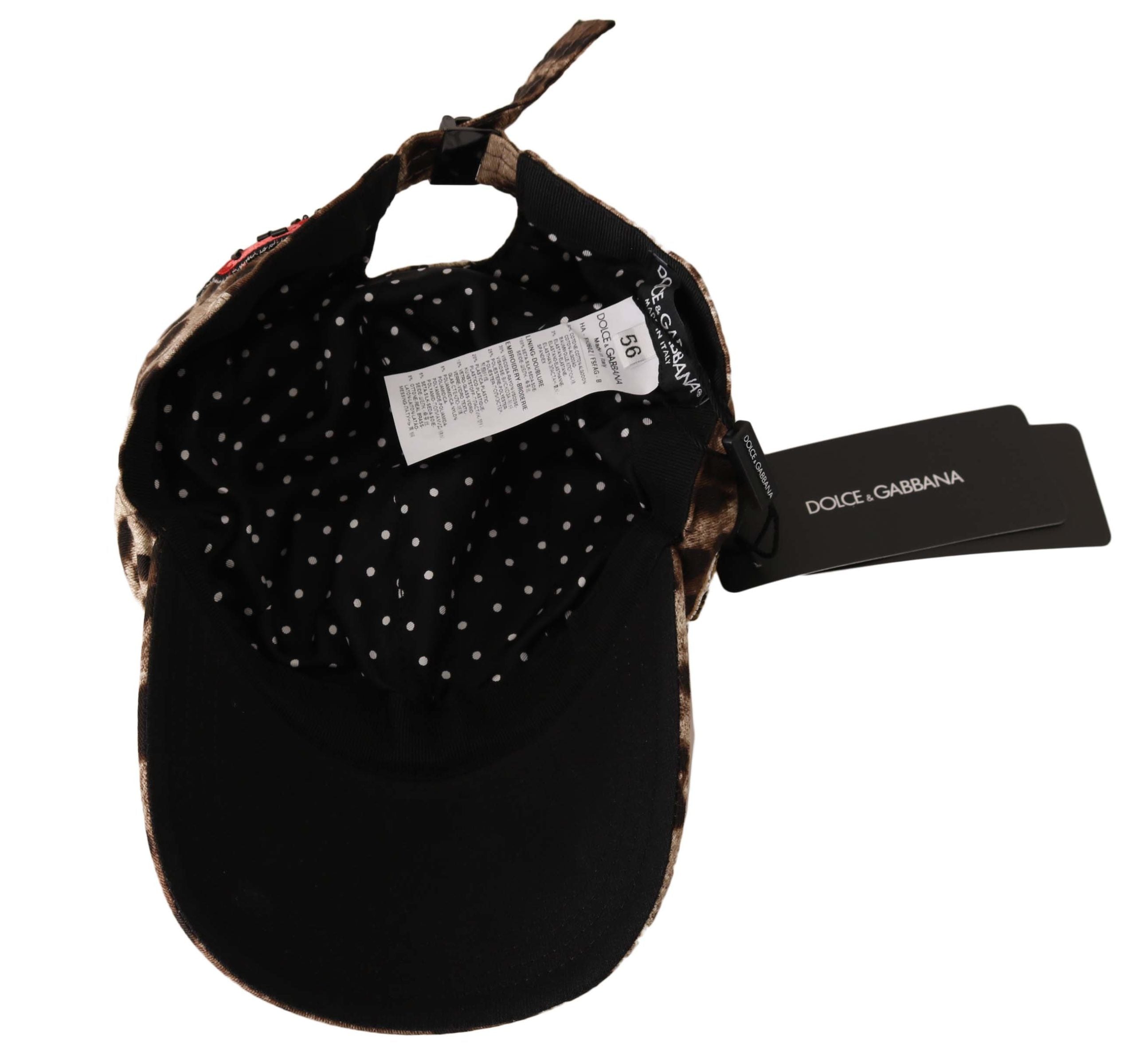 Dolce & Gabbana Brown Leopard Sequin Sicily Applique Baseball Hat - PreLoved & Luxe