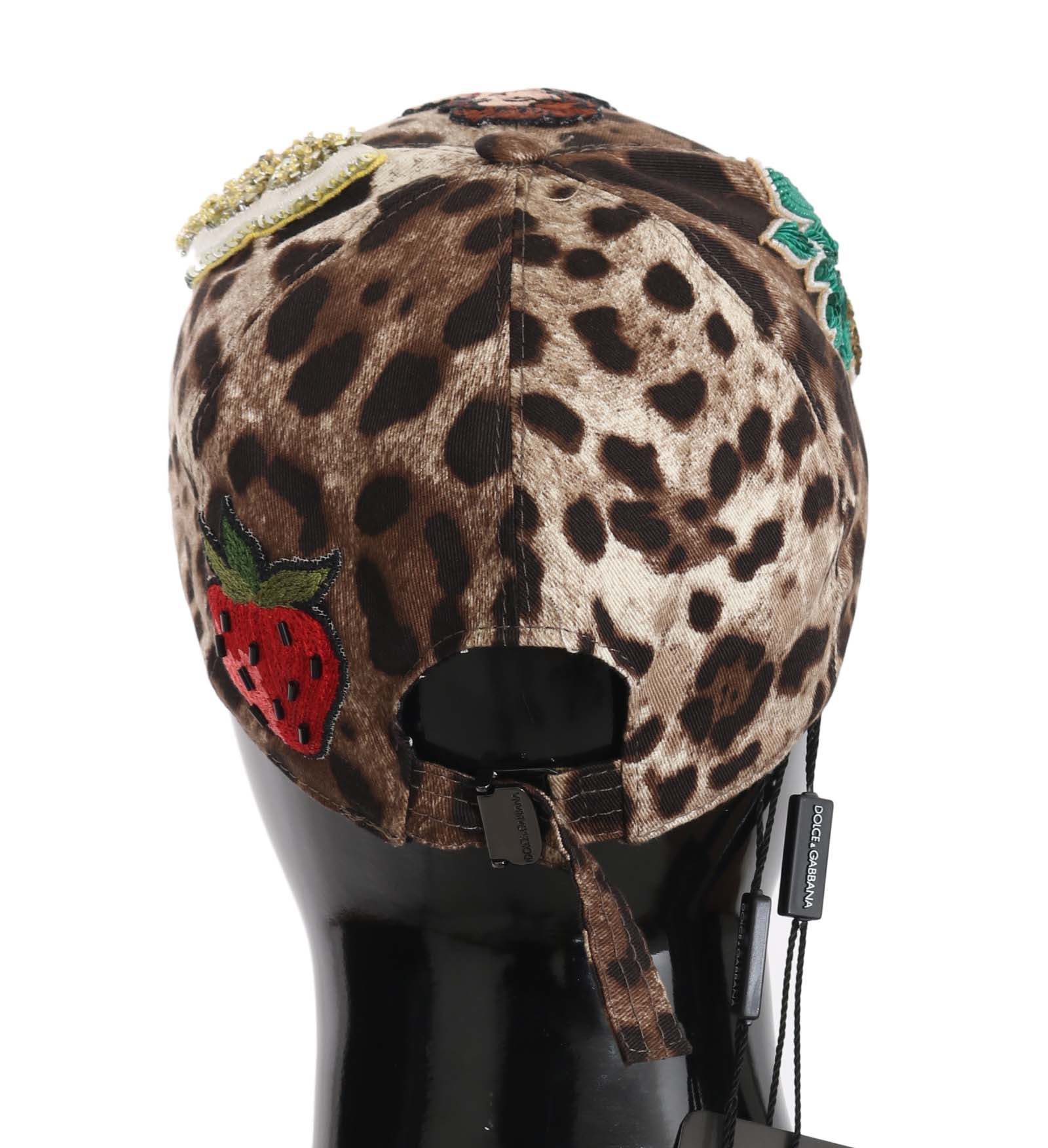 Dolce & Gabbana Brown Leopard Sequin Sicily Applique Baseball Hat - PreLoved & Luxe
