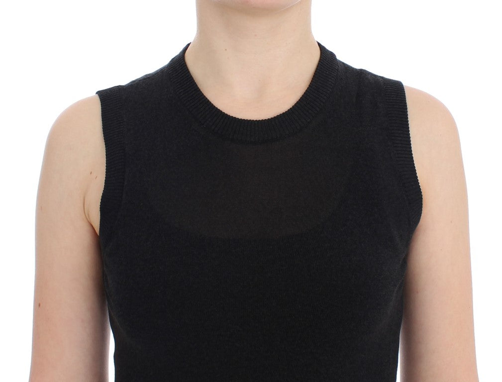 Dolce & Gabbana Black Sleeveless Crewneck Vest Pullover - PreLoved & Luxe