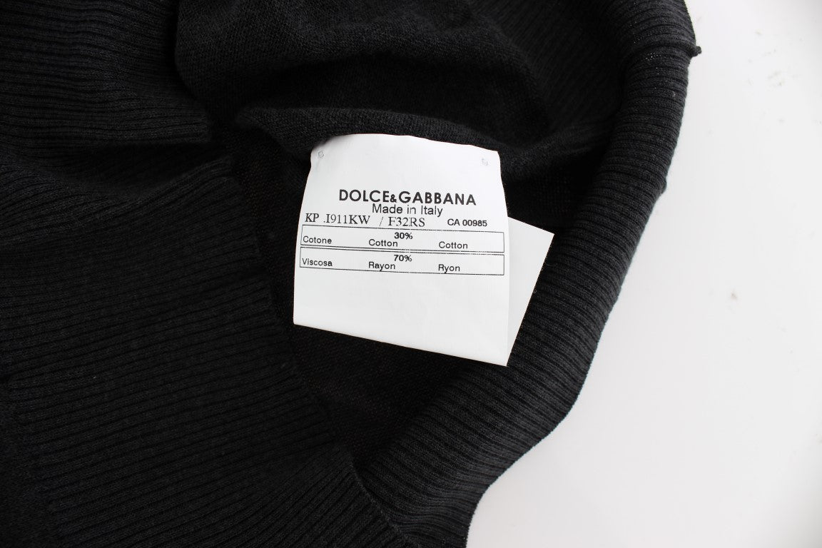 Dolce & Gabbana Black Sleeveless Crewneck Vest Pullover - PreLoved & Luxe
