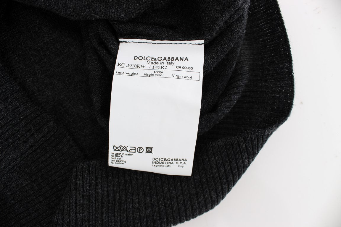 Dolce & Gabbana Gray Wool Button Cardigan Sweater - PreLoved & Luxe