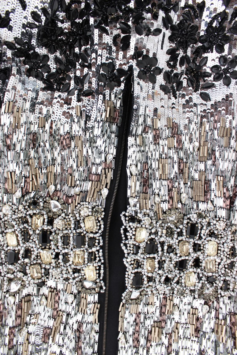 Dolce & Gabbana Crystal Silver Runway Handmade Dress - PreLoved & Luxe