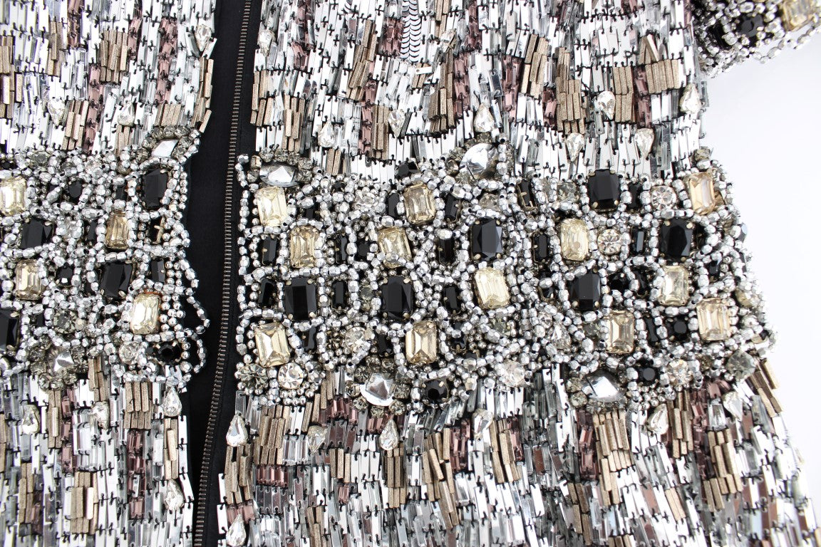 Dolce & Gabbana Crystal Silver Runway Handmade Dress - PreLoved & Luxe