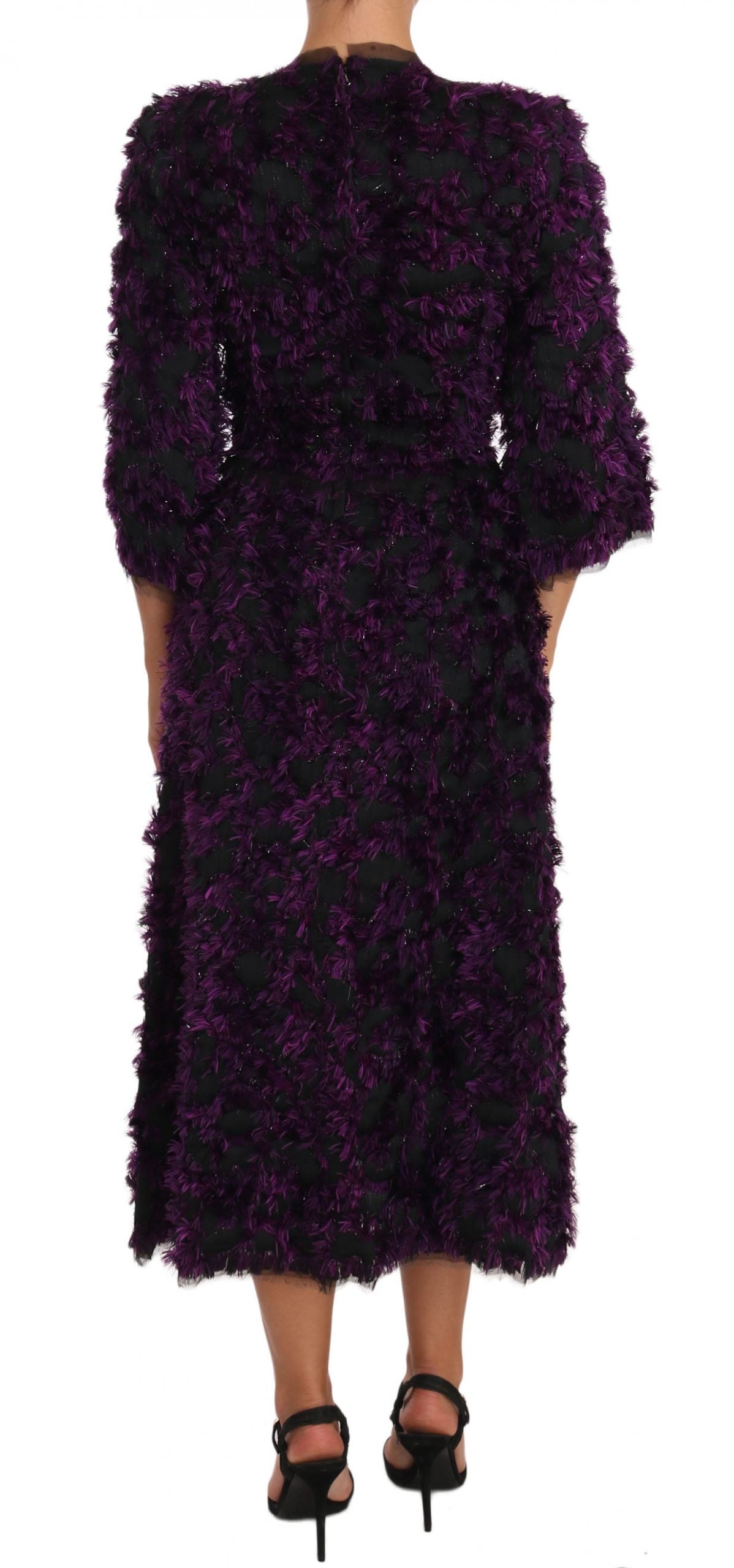 Dolce & Gabbana Purple Fringe Midi Sheath Dress - PreLoved & Luxe