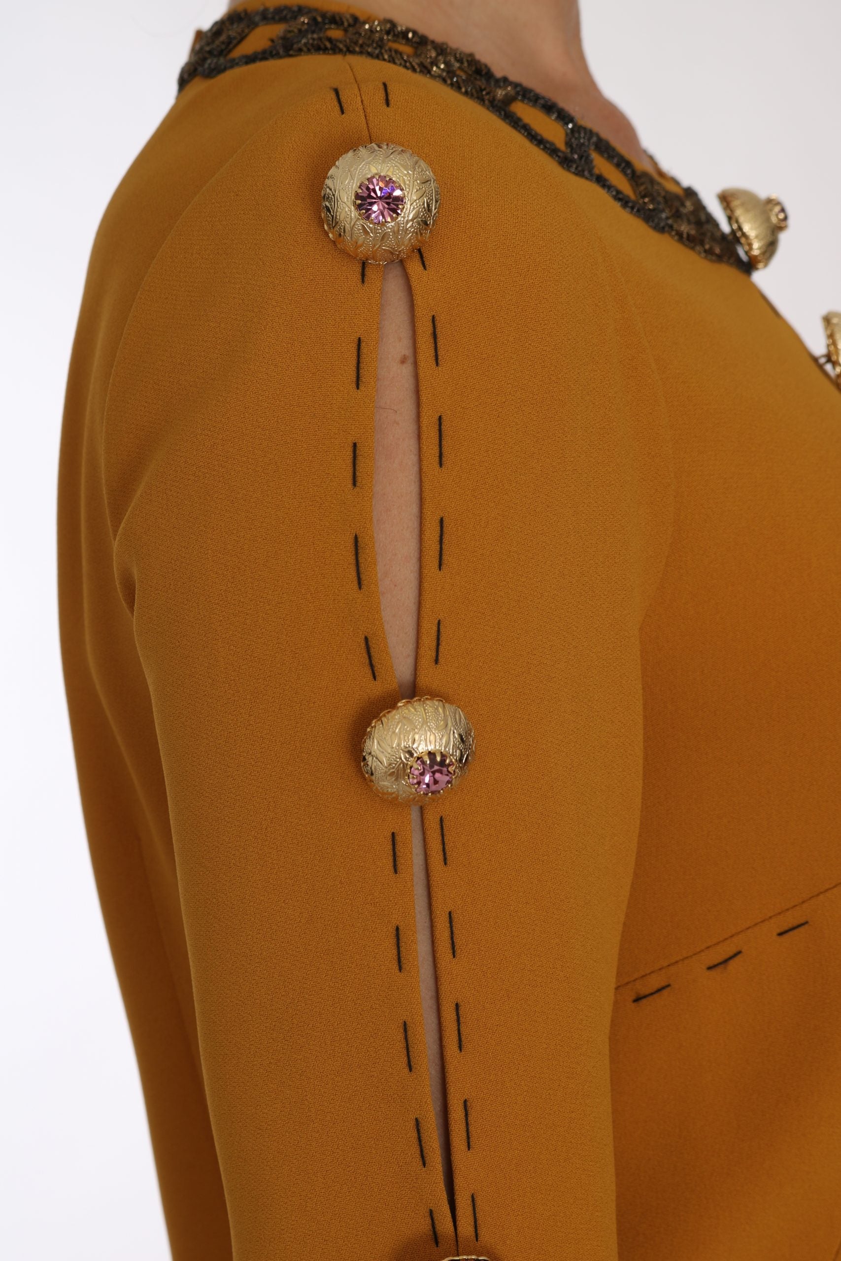 Dolce & Gabbana Brown Mini  Crystal Embellished Dress - PreLoved & Luxe