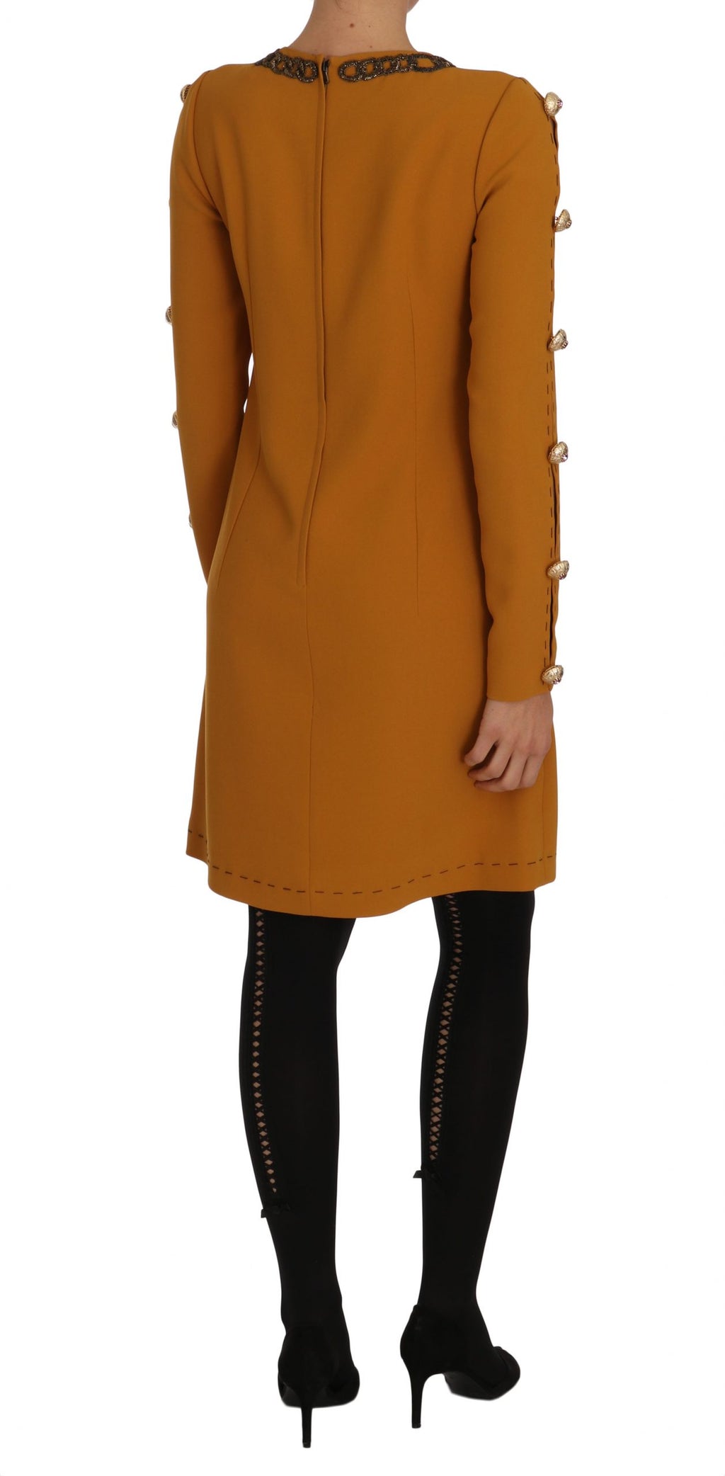 Dolce & Gabbana Brown Mini  Crystal Embellished Dress - PreLoved & Luxe