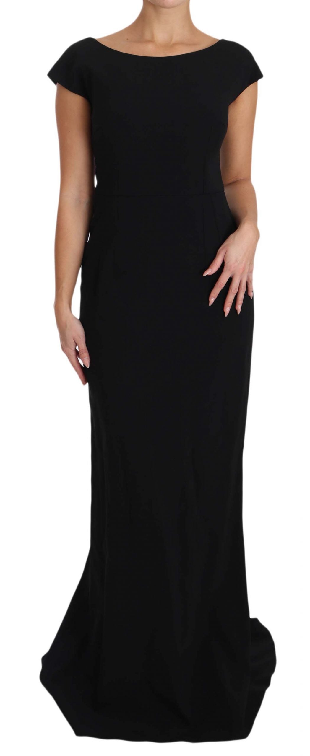 Dolce & Gabbana Black Stretch Fit Flare Gown Maxi - PreLoved & Luxe