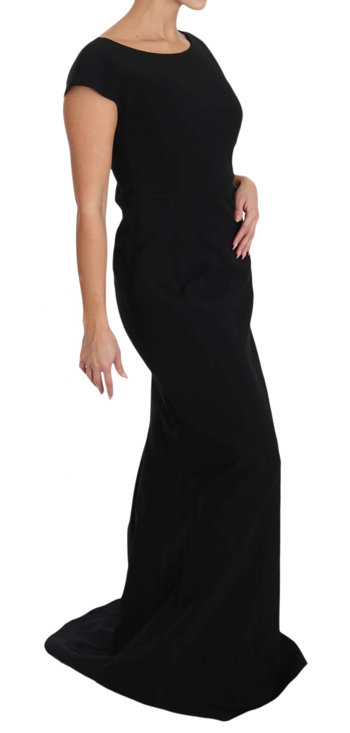 Dolce & Gabbana Black Stretch Fit Flare Gown Maxi - PreLoved & Luxe