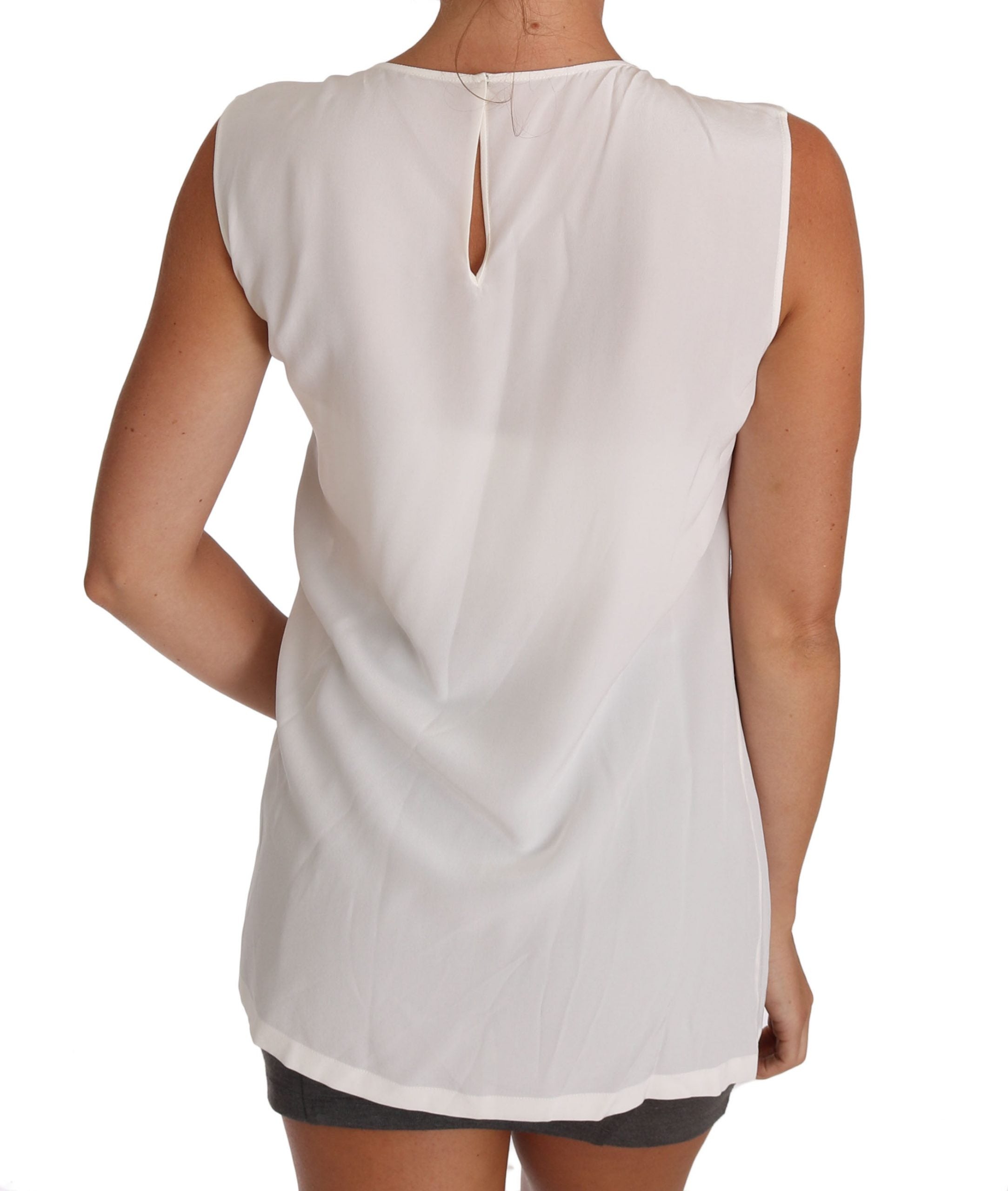 Dolce & Gabbana White Silk I LOVE ITALY Cami T-shirt - PreLoved & Luxe