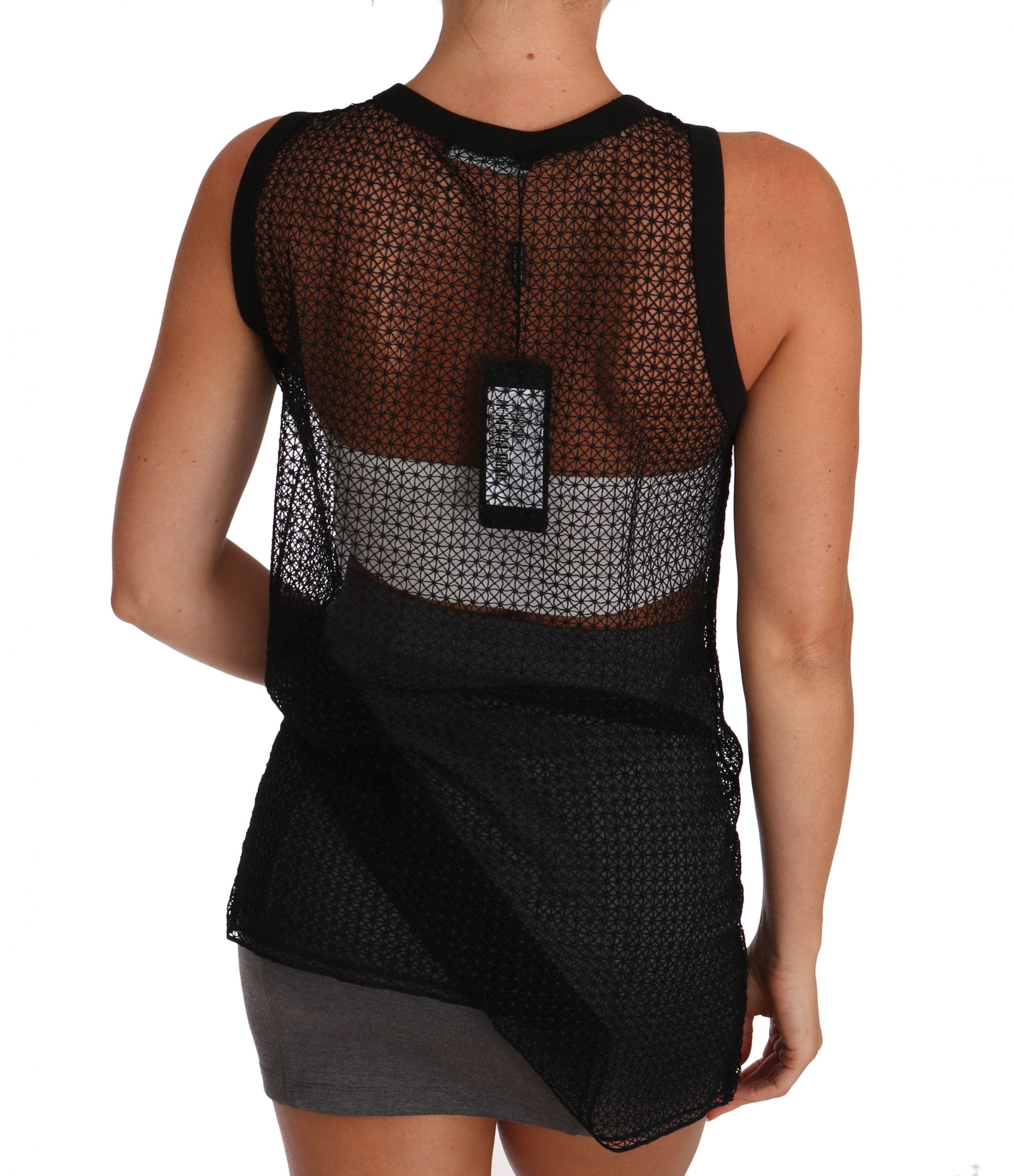 Dolce & Gabbana Black Mesh Transparent Blouse T-shirt - PreLoved & Luxe