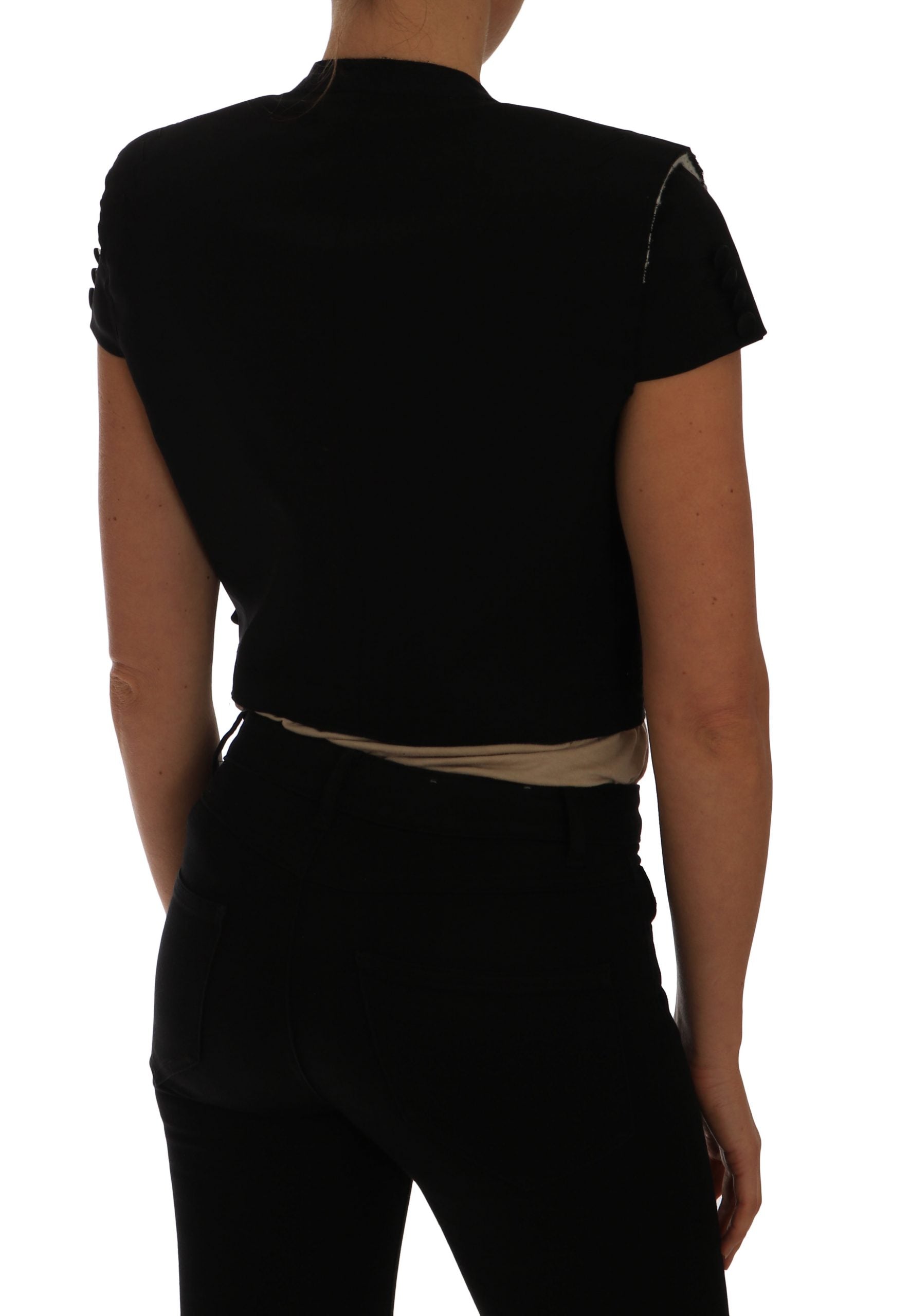 Dolce & Gabbana Black Short Croped Blazer Jacket - PreLoved & Luxe